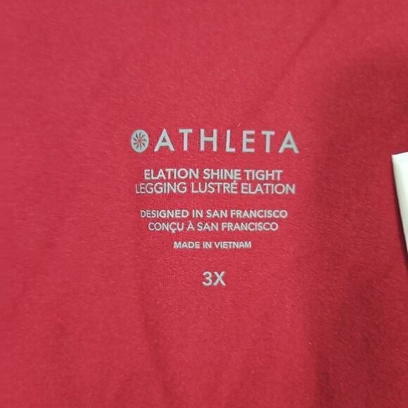 Athleta Elation Shine Tight Size 3X Red Wine New Without Tags #985227 - Picture 2 of 9